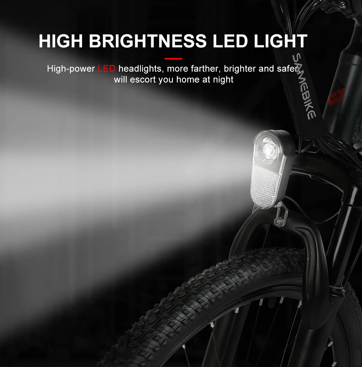Samebike SY26-II Elektrofahrrad Mit 36V 13Ah Abnehmbarem Akku, 26 Zoll E-bike Mountainbike für Erwachsene, 7-Gang, 25 km/h und Reichweite bis 40-80km – Detail 7