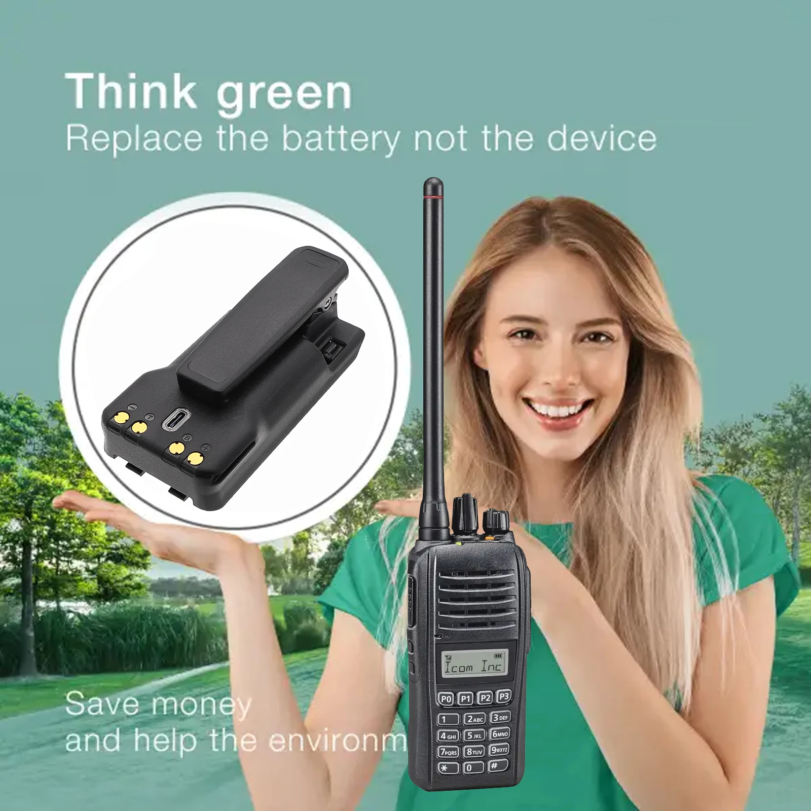 Cameron Sino Replacement Battery for Icom  F1000, F1000D, F1000S, F1000T, F2000, F2000D,, Fits P/N BP-279,BP-280,BP-280LI