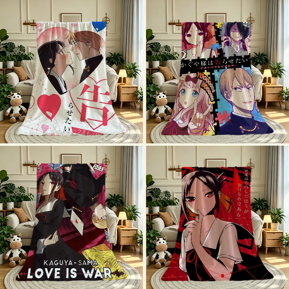 K-kaguya-s-sama L-love Is War Blanket Throw Super Cosy Plush Living Room Sofa Couch Childish Birthday Gifts