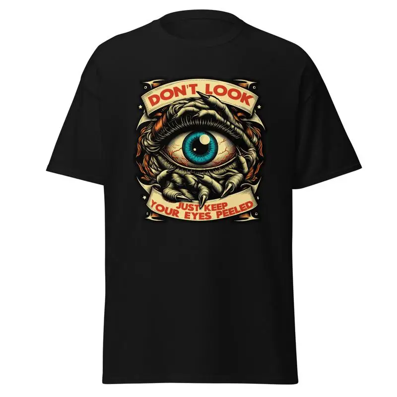 حافظ على عينيك مقشرة تي شيرت يبقى تنبيهًا في الأناقة