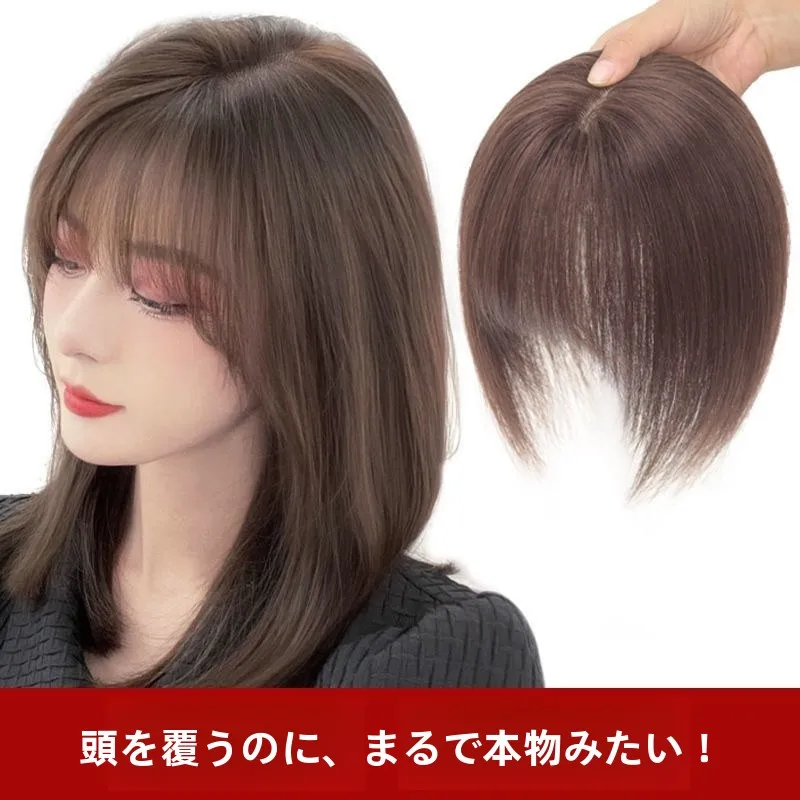 アンチエイジング白髪カバーアップヘアアクセサリー女性のショートヘアピース偽毛エクステンションヘアラインコンシーラーヘアクリップ