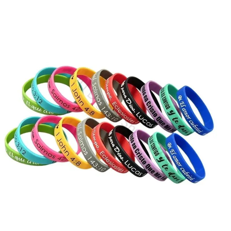96BA 20er-Pack Armbänder, gemischtes Phrasen-Armband-Set mit weichen, flexiblen Bändern für sportliche Aktivitäten – Detail 3