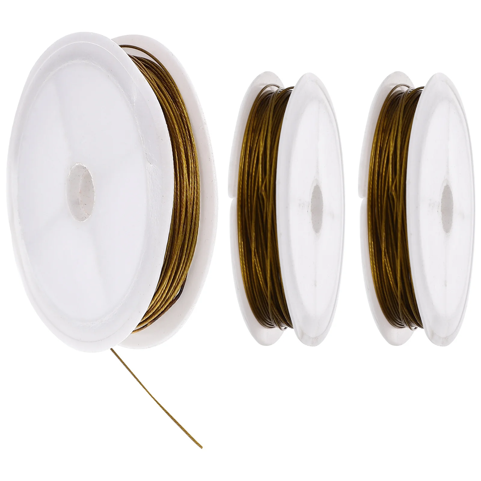 

3 Rolls Beads Wire for Jewelry Crafting DIY Accessories Cuttable Portable Steel Wire for Handmade Bracelets Necklaces Floral