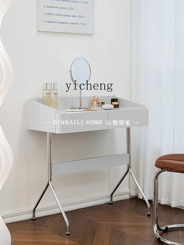 

ZZ dresser modern simple small apartment bedroom stainless steel with drawers cosmetic table household storage