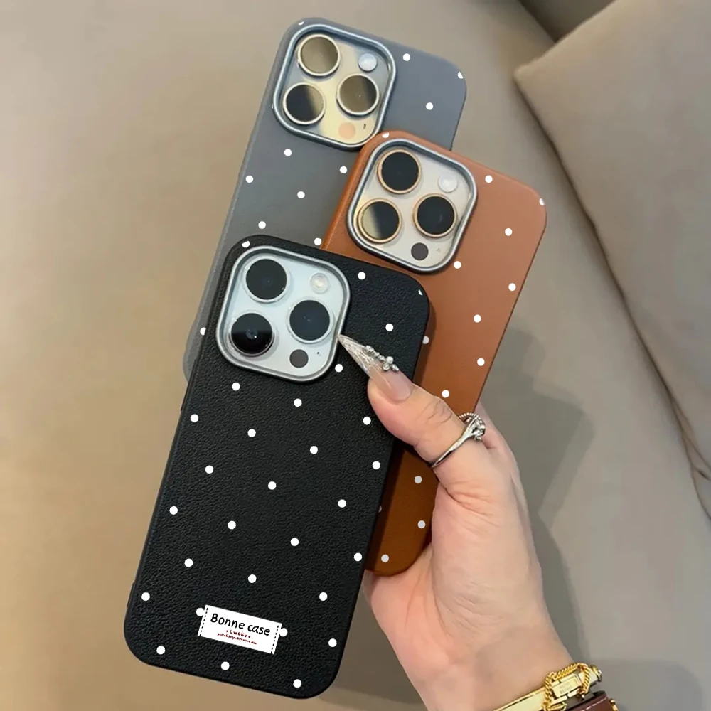 Белый чехол для телефона с дизайном в горошек для Xiaomi Redmi Note 14 13 12 11 10 Pro 4G 5G Global, для Redmi 12 13C 14C 15C 5G 13 14