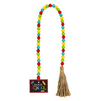 Wooden Beads Beaded Tassel String Garland Beading Tray 85x3cm Hemu with Tassels