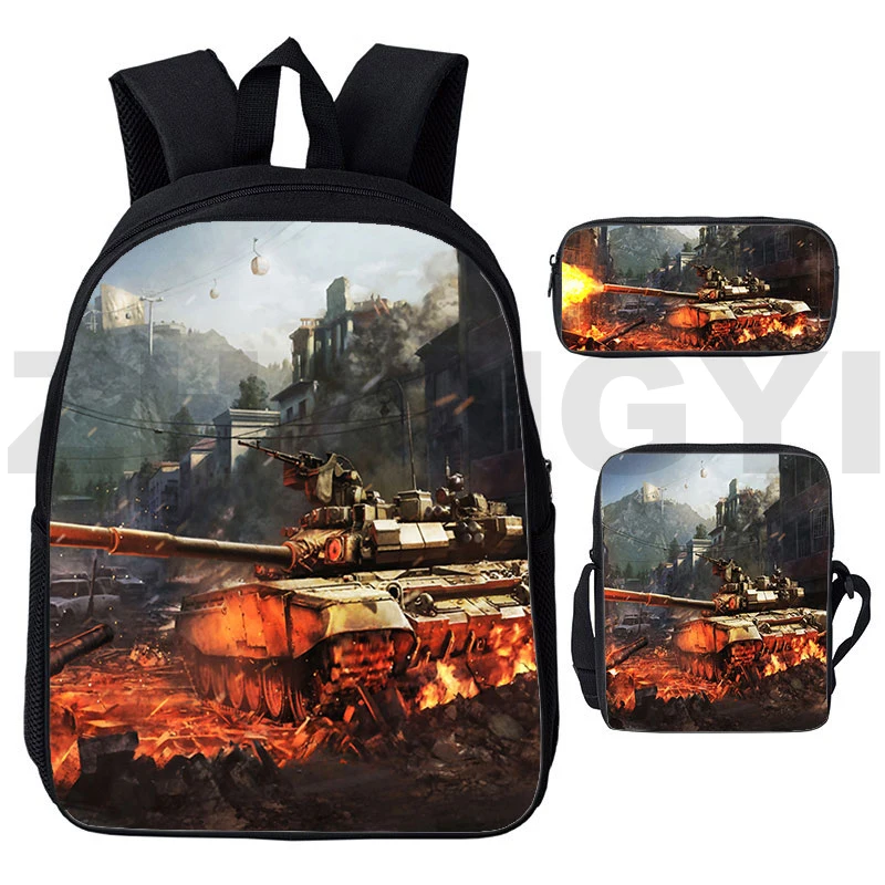 Mochila divertida de World of Tanks, 12/16 pulgadas, Gerand Tanks, mochilas escolares, adolescentes, niñas, juego de impresión 3D, Anime War Thunder Bags