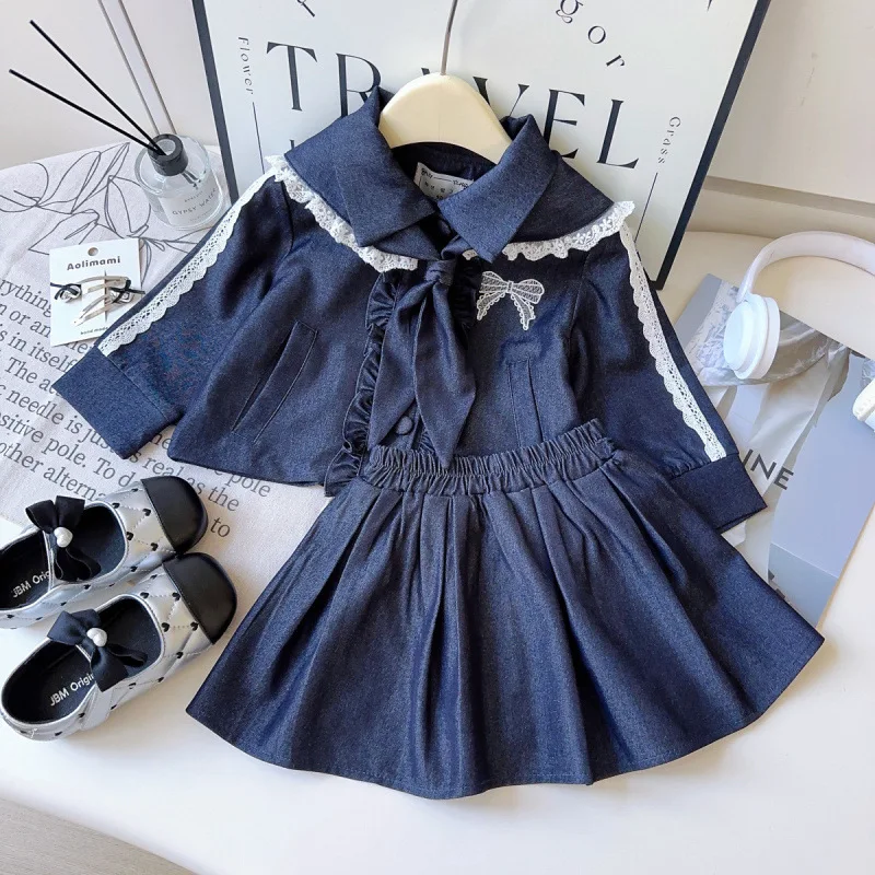 

Children's Set New Spring and Autumn Style Baby Girl Fashion Casual Long Sleeve Top+Two-Piece Skirt