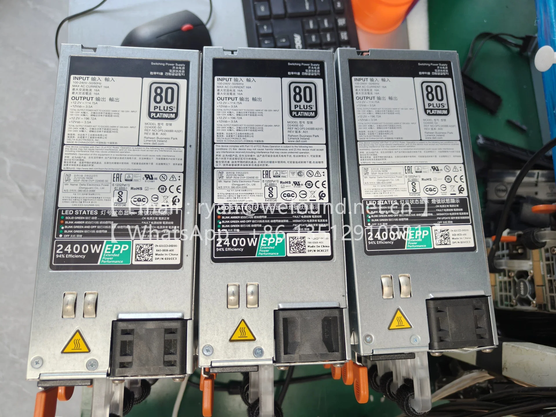 D2400E-S0 J1CC3 CXC2T 2400W EPP R740/R840/R940/T640 SERVER PSU