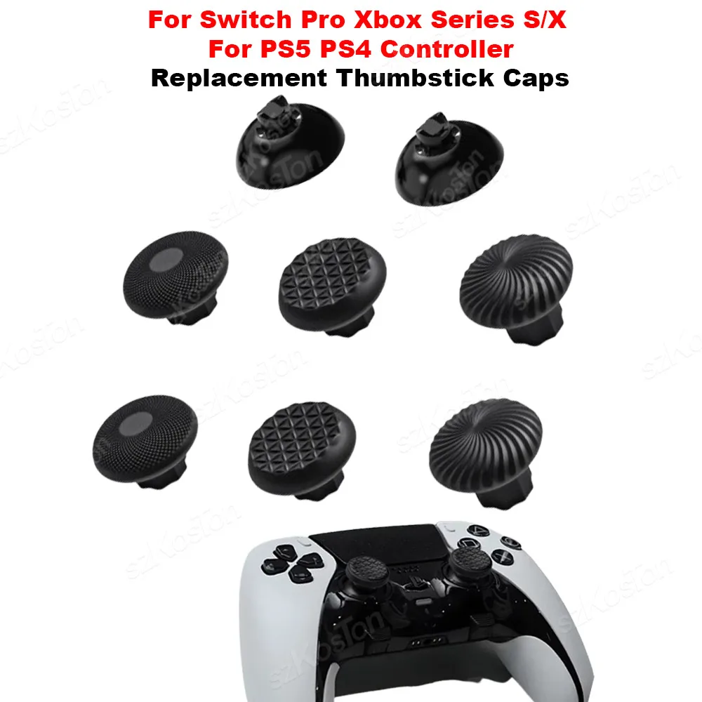 For PS5 PS4 Controller Replacement Thumbstick Caps for Switch Pro Xbox Series S/X Analog Joystick Grips Button Cover Repair Set