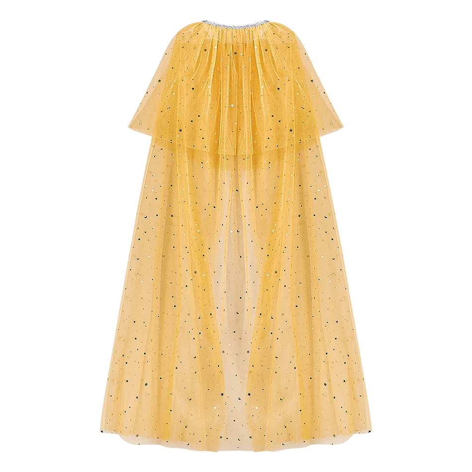 2026 Summer Child Princess Cloak Sets Kids Christmas Birthday Gift Baby Girl Halloween Party Glitter Cape Dress Up Girls Cloaks