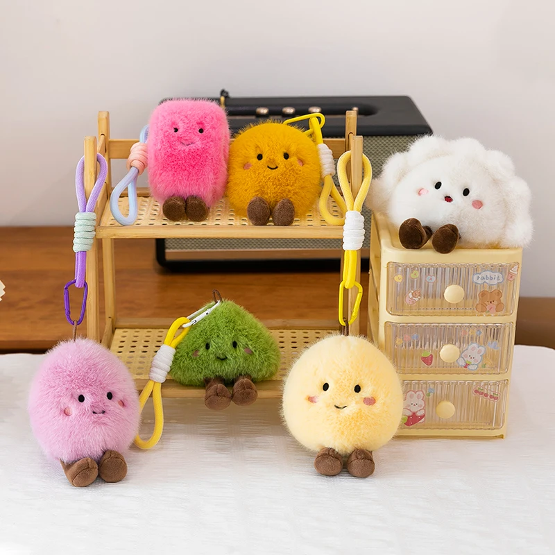 

Cute Dim Sum Series Food Dolls 4 Inch Keychain Pendant Gift for Girlfriend Steamed Buns Dumplings Creative Hanging Ornament