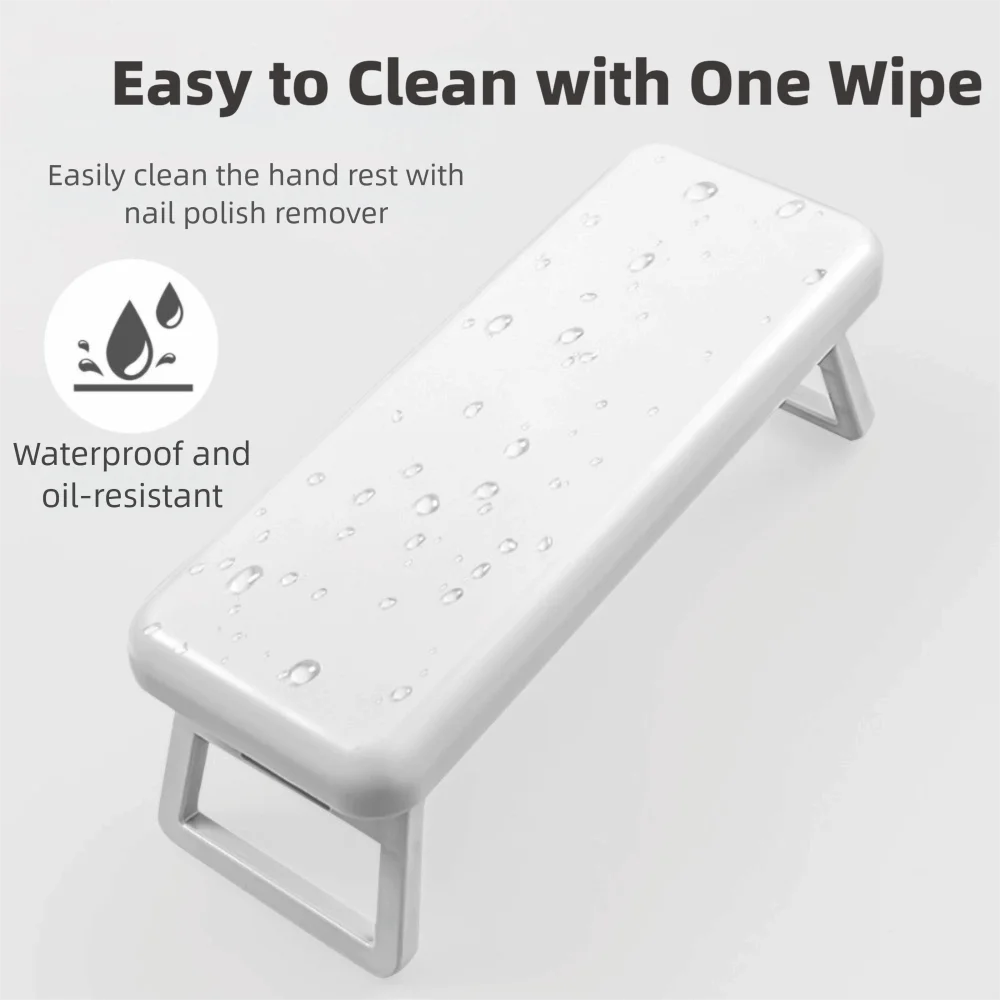 Foldable Arm Rest for Nails Tech with Bracket Cushion Nail Arm Rest Portable Space-saving Foldable Hand Stand Manicure