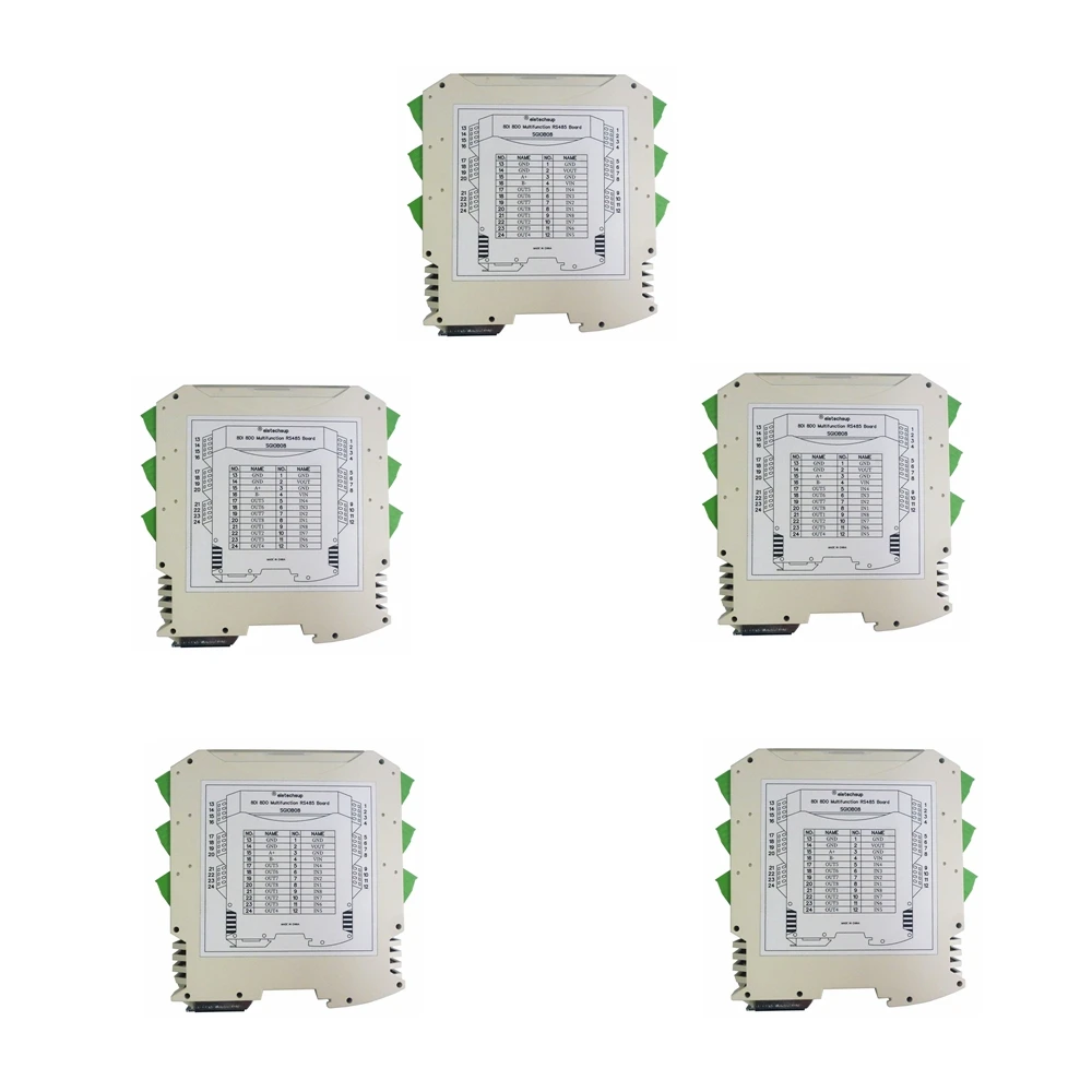 

1/5PCS Ultra-thin Safety Barrier Module RS485 IO 8DI-8DO Isolated Digital Input Output MODBUS RTU for Relay PLC Industrial