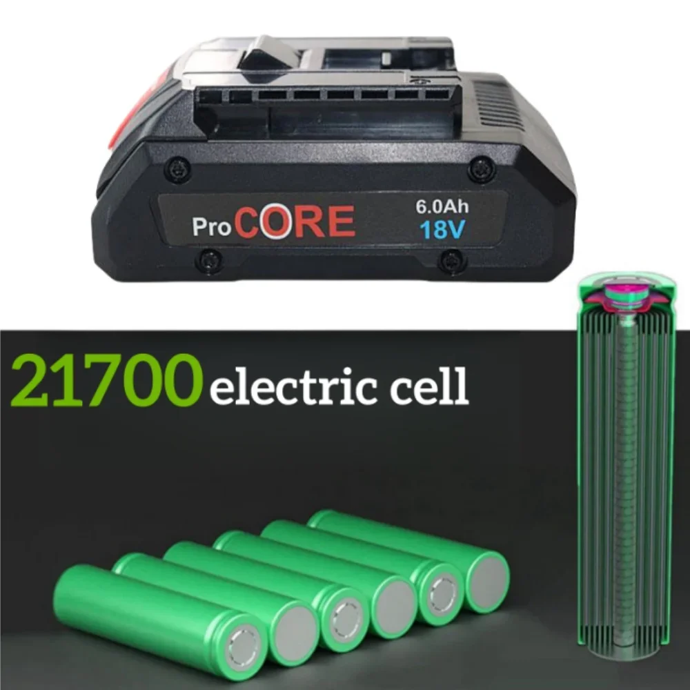 Untuk Bosch ProCORE Seri Premium 18V Baterai Pengganti Sel 21700 Kompatibel dengan BAT609 BAT618 GBA18V8 - Aksesori Alat Listrik