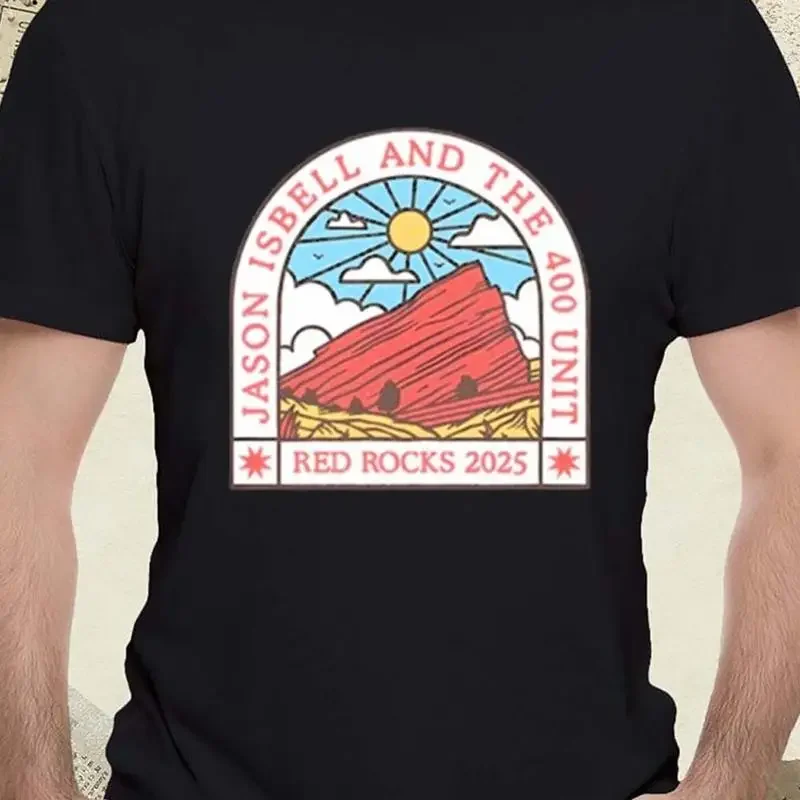Jason Isbell Red Rocks 2025 Black T Shirt All Sizes S To 45Xl Jn693