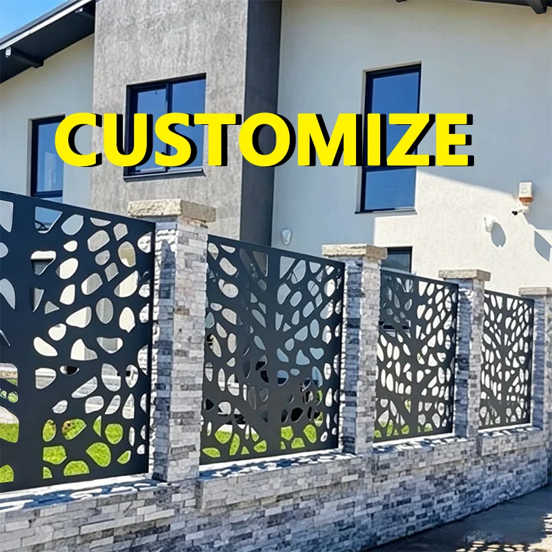 Any Size Custom Yard Art Shading Screen Fence Laser Craft Metal Plate Household Outdoor Heavy Long Lasting Decor Protection Barr
