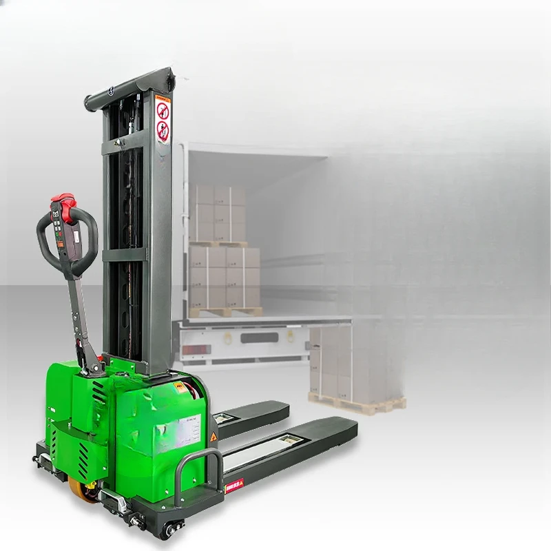 Electric truck-mounted forklift, truck unloading portable 1 ton and a half truck