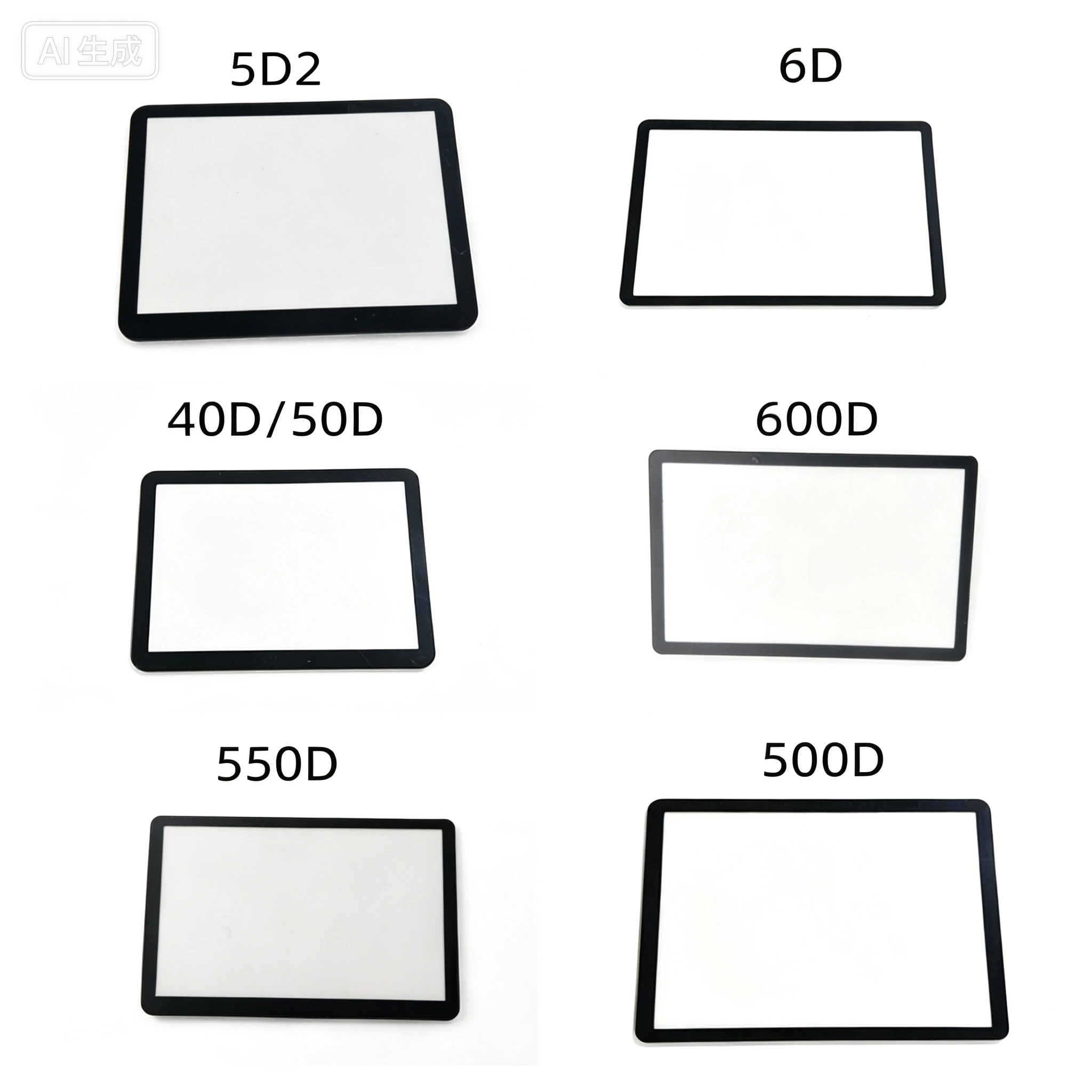 Acrylic Outer Screen for Canon 5D 5D2 6D 60D 600D 550D 40D 50D Camera