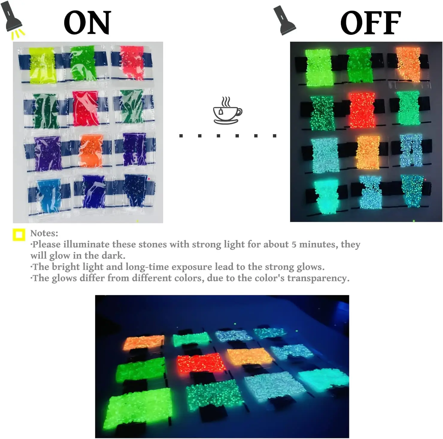 Cuentas de diamante cuadradas que brillan en la oscuridad, 20 colores, 2,5mm, para kits de pintura de diamantes 5D, taladros luminosos y accesorios para DiamondArt