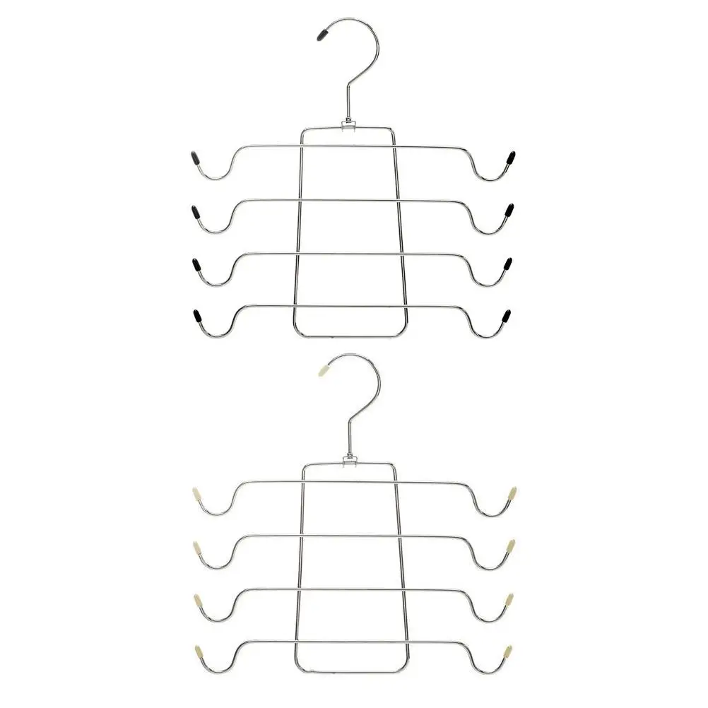 

2Pcs Multilayer Underwear Hanger Clothes Rack Wardrobe Tie Suspenders Shelf Space Saving Chrome Plated Iron Closet
