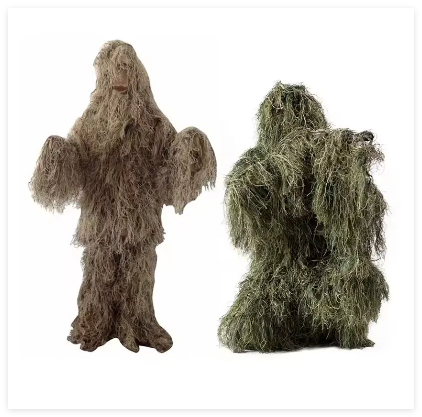 Military tactical camouflage suit 3D grass Ghillie set 5-piece outdoor hunting suit hunting set