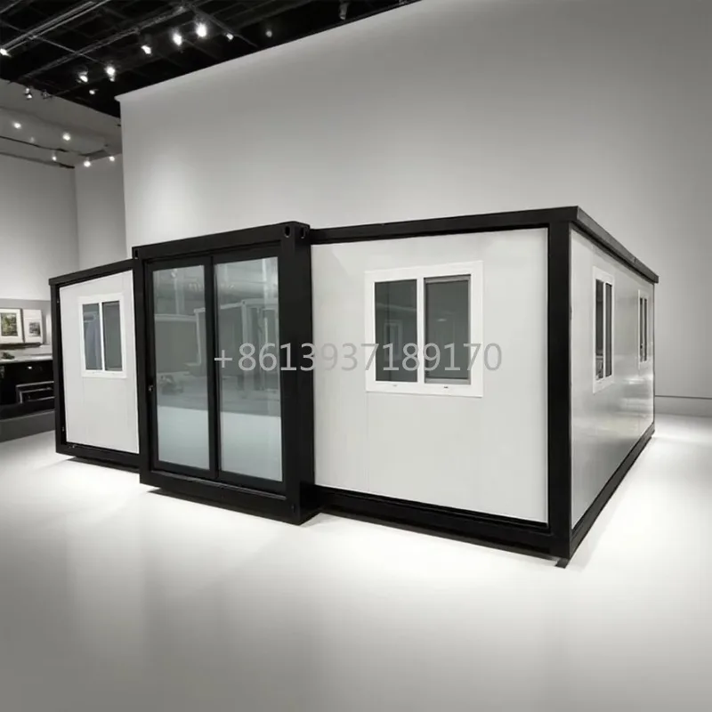 2 Bedroom, 1 Kitchen and Bathroom, Portable Mobile Tiny House to Live in for Adults Modular Folding House Prefabricated Homes