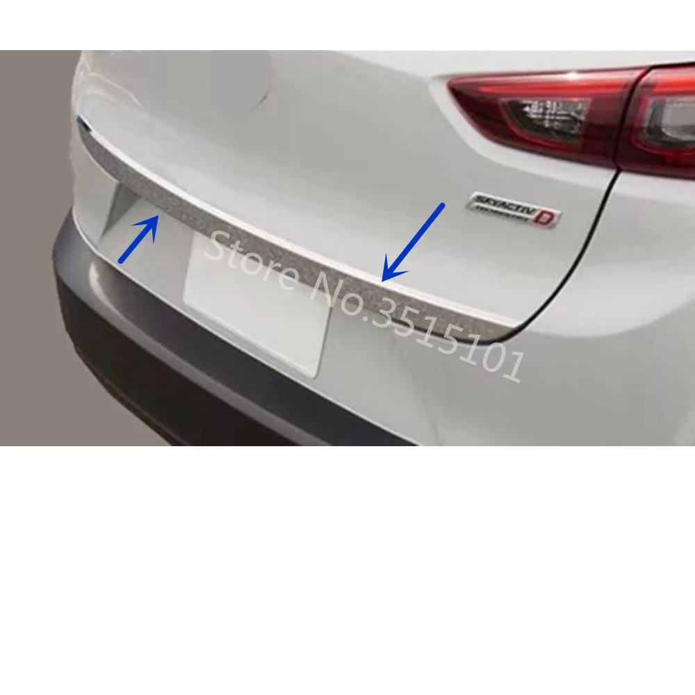 Car Stick Stainless Steel Rear Door Trunk Tailgate Frame Plate Trim Lamp 1PCs For Mazda CX-3 CX3 2017 2018 2019 2020 2021 2022