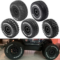 1:10 Short Course Truck Tires Rubber Tyre 12mm Hex for 1/10 RC Car Traxxas Slash Arrma Senton HuanQi 727 Vkar 10SC Hpi Parts