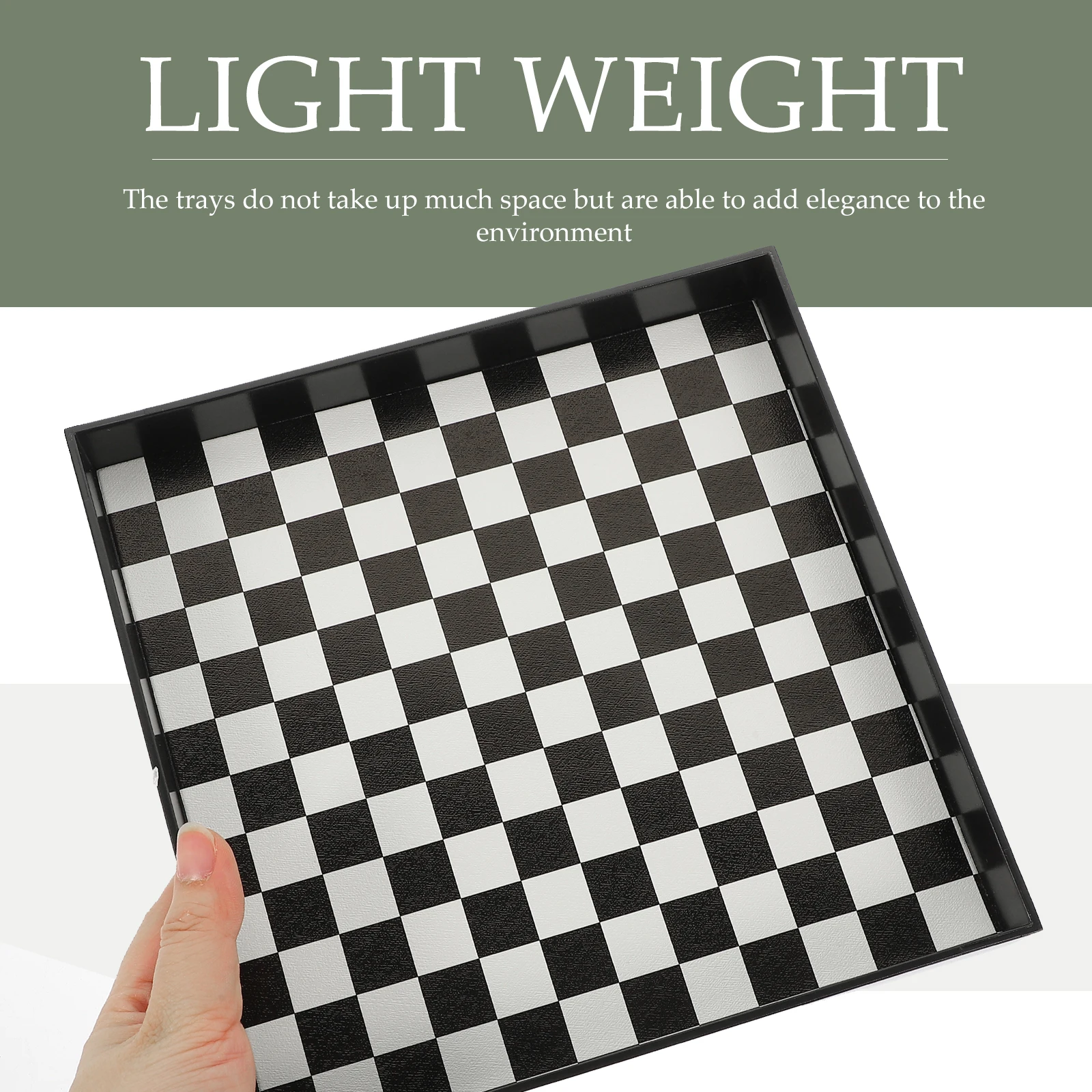 

Black White Checkerboard Storage Tray for Bathroom Vanity Simple Square Desk ganizing Perfume Jewelry HOLDER Small Trays