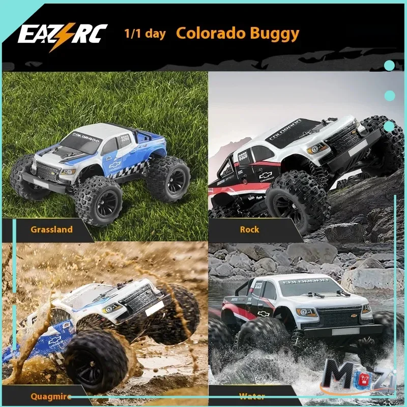 Fms colorado 1/18 modelo de simulação rc, controle remoto sem escova, alta velocidade, veículo off road, modelo de simulação 4wd, brinquedo de carro de escalada