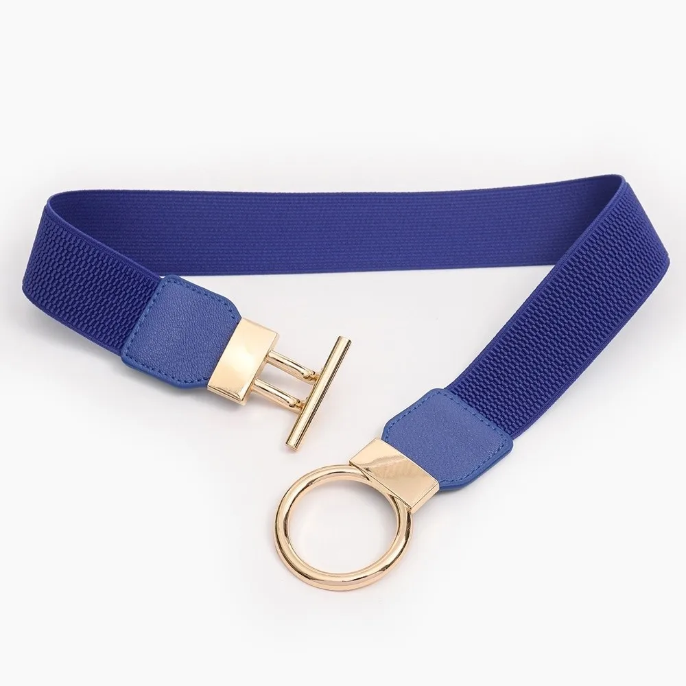 

Модный эластичный пояс, повседневный пояс с круглой пряжкой, поясные ремни, украшение одежды