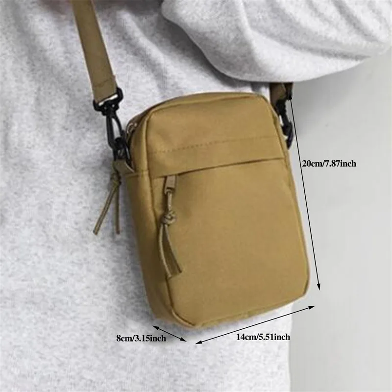 Women\'s Crossbody Bag Casual Men\'s Small Shoulder Bag Solid Color Student Cell Phone Bag Mini Satchel