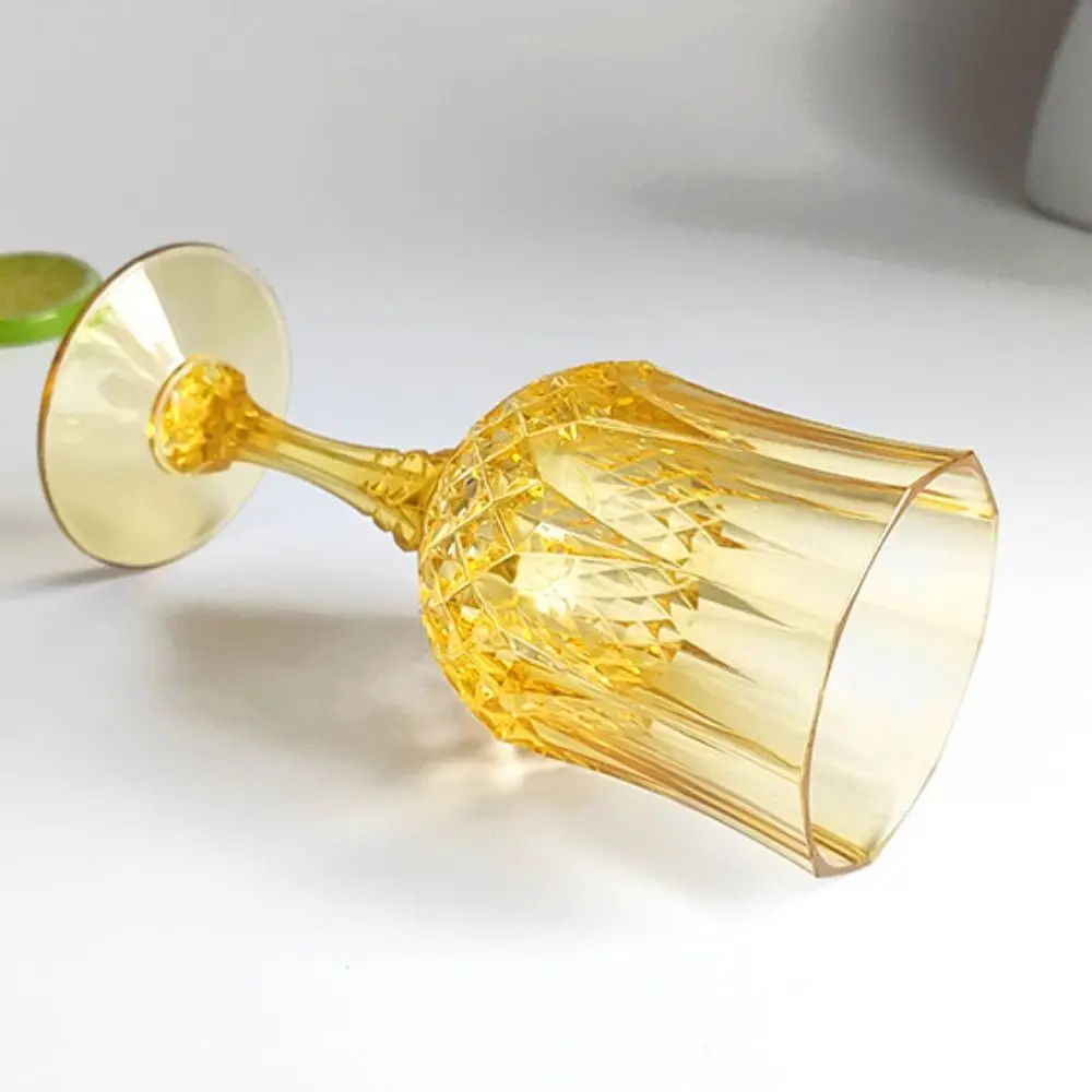 

12pcs High-end Plastic Party Wine Glasses Shatterproof Reusable Champagne Flutes Clear Crystal Pattern Goblet Wedding