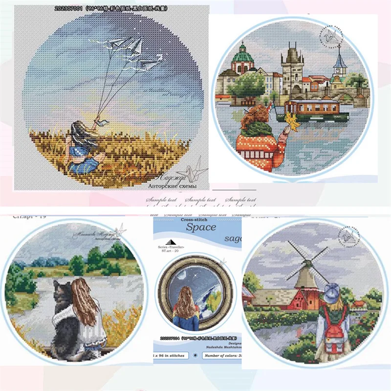 ZZ9051  DIY Homefun Cross Stitch Kit Packages Counted Cross-Stitching Kits New Pattern NOT PRINTED Cross stich Painting Set