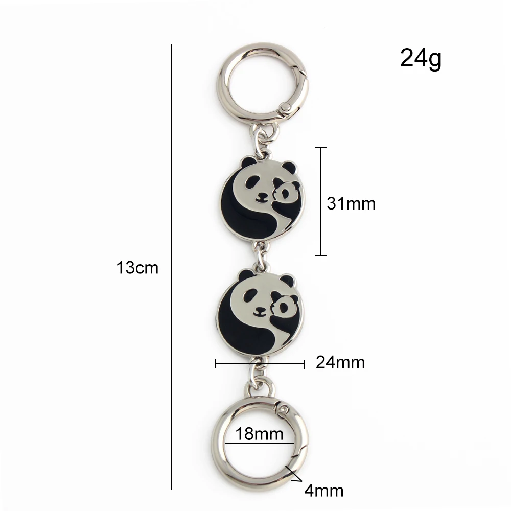 4/10/20PCS 12.5-13cm Panda/Crown Shape Bag Extended Chain Charm For Women's Handbag Wallet Shoulder Crossbody Strap Accessories