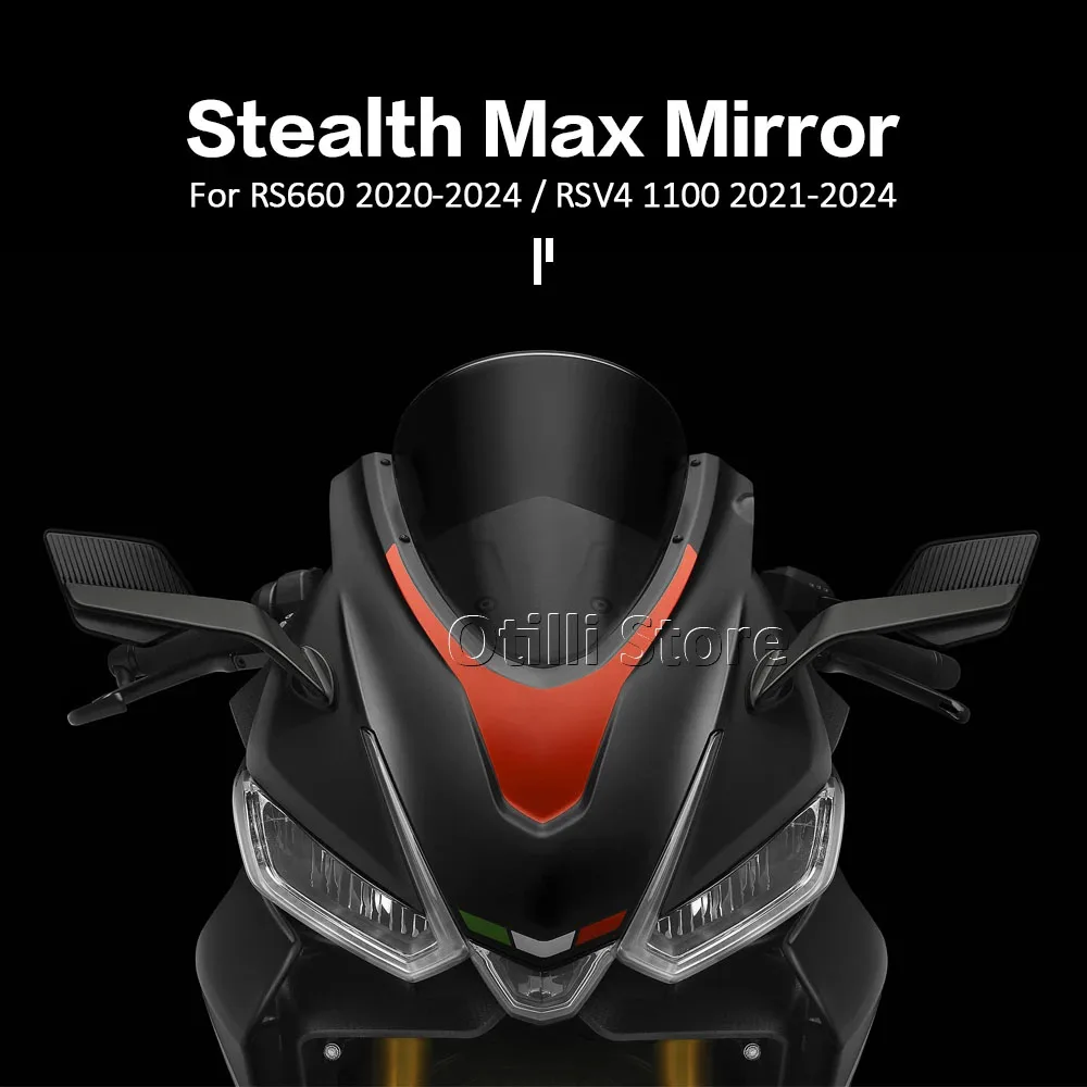 

Adjustable Stealth Max Mirrors For Aprilia RS 660 RSV4 1100 RS660 2020-2024 Rearview Mirror Stealth Sport Winglet Mirror Kits