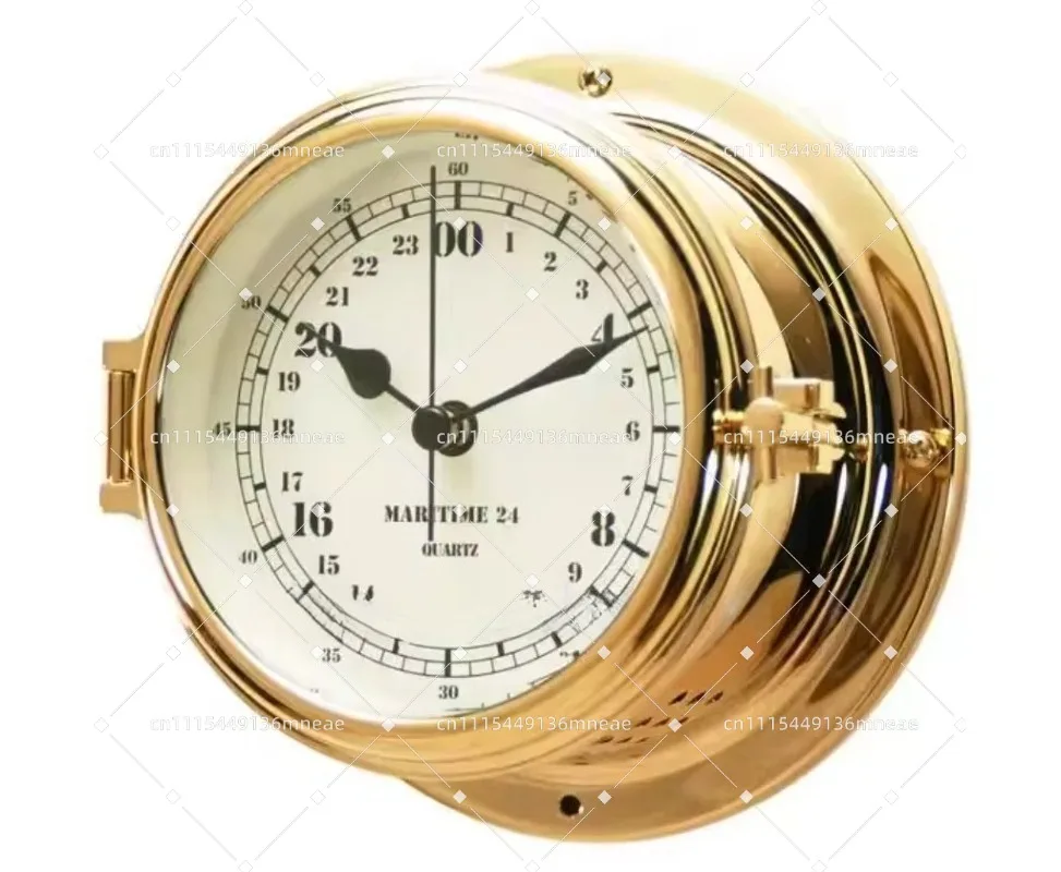 Waterproof Brass Wall Clock Nautical Quartz Timepiece Marine Durable Decor Timing Device