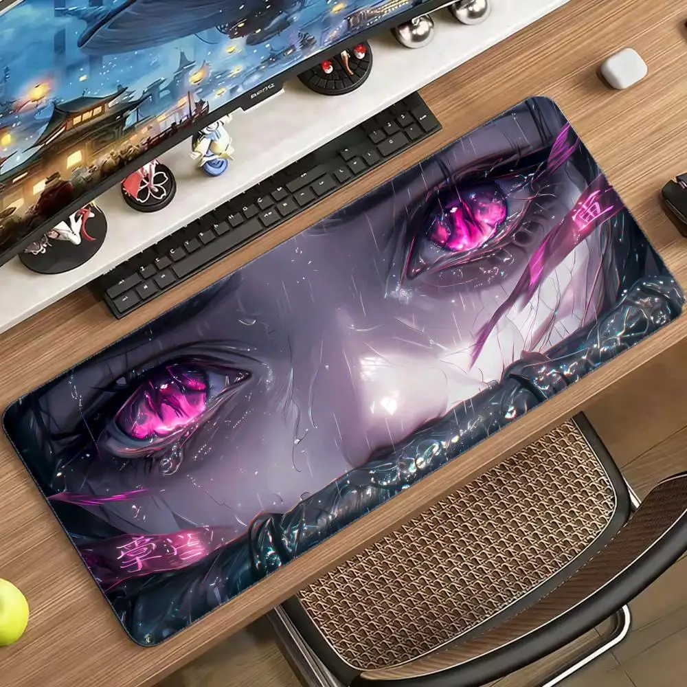 Aesthetic  Shiny Colorful Eyes Large  Glitter Bright Eye Art Print Gaming Keyboard Carpet for Desktop Work Game mouse pad