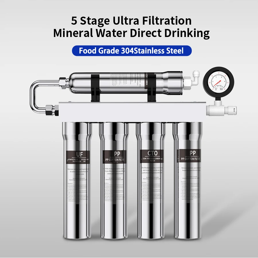 

Бытовой очиститель воды, прямой питьевой кухонный фильтр для водопроводной воды, предварительная фильтрация, ультрафильтрационный очиститель воды