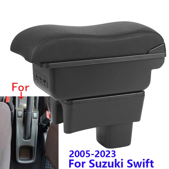 Dla Suzuki Swift podłokietnik ze schowkiem dla Suzuki Swift 2005-2023 podłokietnik samochdoowy zakrzywiona powierzchnia pojemnik samochodowy łatwe do zainstalowania dedykowane