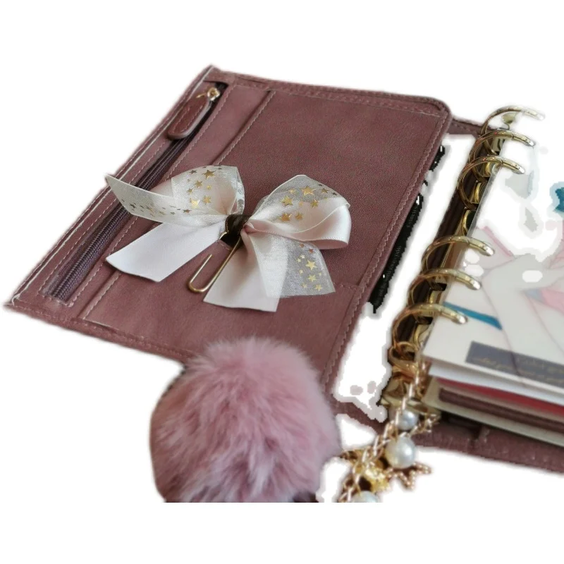Champagne Ribbon Bow Paper Clip Ins Style Bookmarks Notebook Decoration Book Accessories Cute Stationery