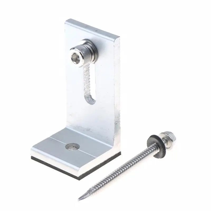 Aluminum Solar Panel Mounting L Bracket PV Connection Rail Cross Interconnects For RV Boat Off Roof Solar Installation