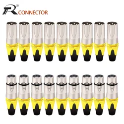 20pcs/10sets Colorful 3Pin XLR Female Jack Male Plug 3Pole XLR Socket Audio Microphone Cable Wire Connectors Power Adapter