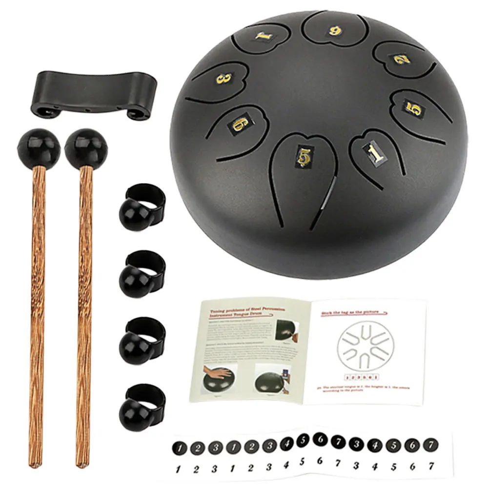 

1Set Lightweight Metal Tongue Drum Portable Percussion Instrument for Beginner Music Lover Metal Drum Percussion Instrument