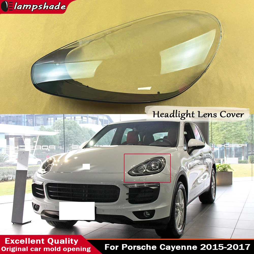 

Headlamp Housing Durable Lens Plexiglass For Porsche Cayenne 2015 2016 2017 Transparent Headlight Cover Lampshade Shell