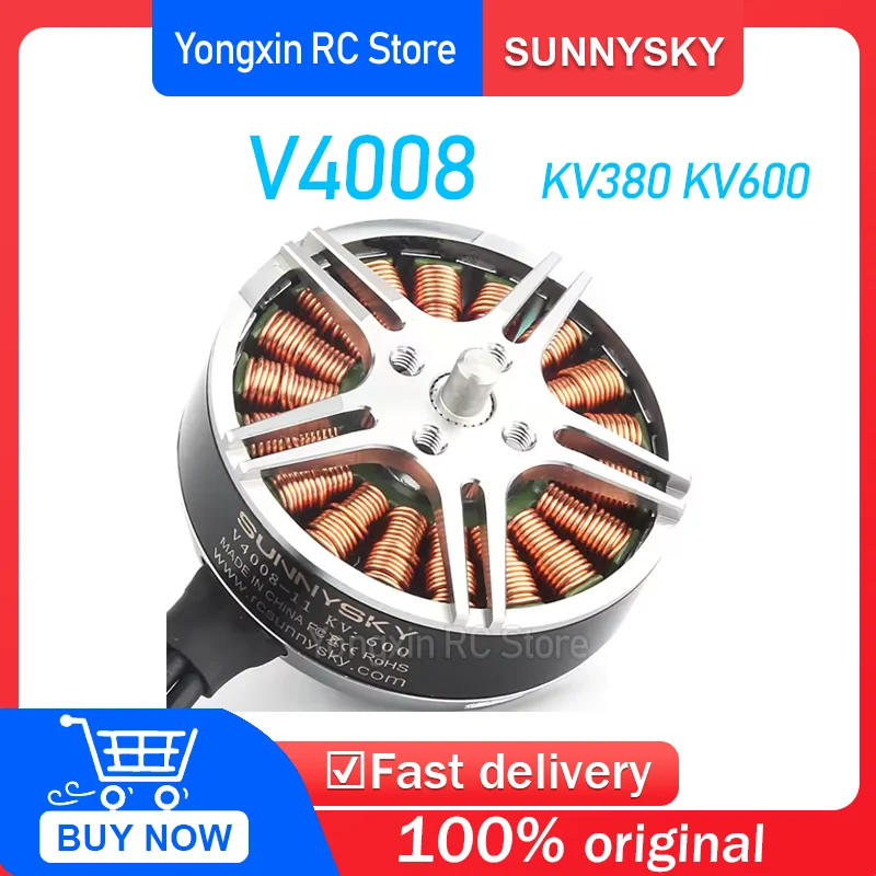 

New Sunnysky V4008 KV380 KV600 Brushless Motor for Multi-rotor Copter Quadcopter Drone Six-axis Rotor Drone 3A FPV