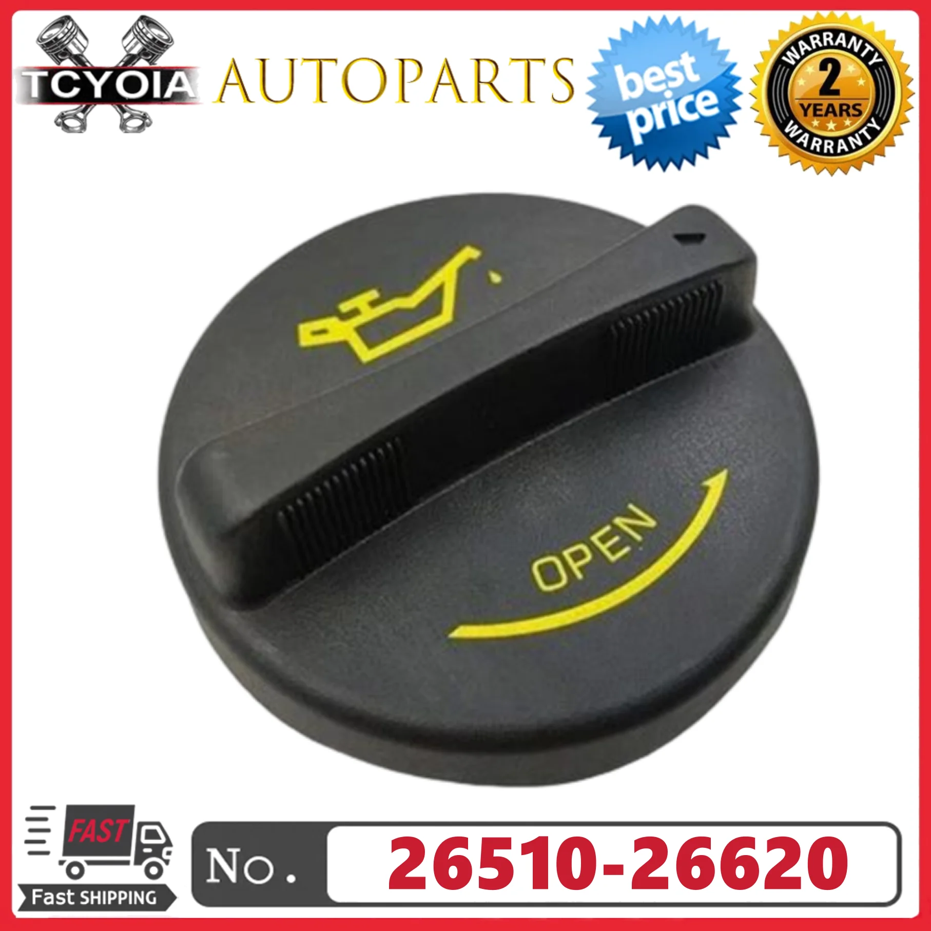 

26510-26620 2651026620 Oil cap Engine Oil Filler Cap Gas for Hyundai Kia Accent Elantra Spectra Tucson Sportage