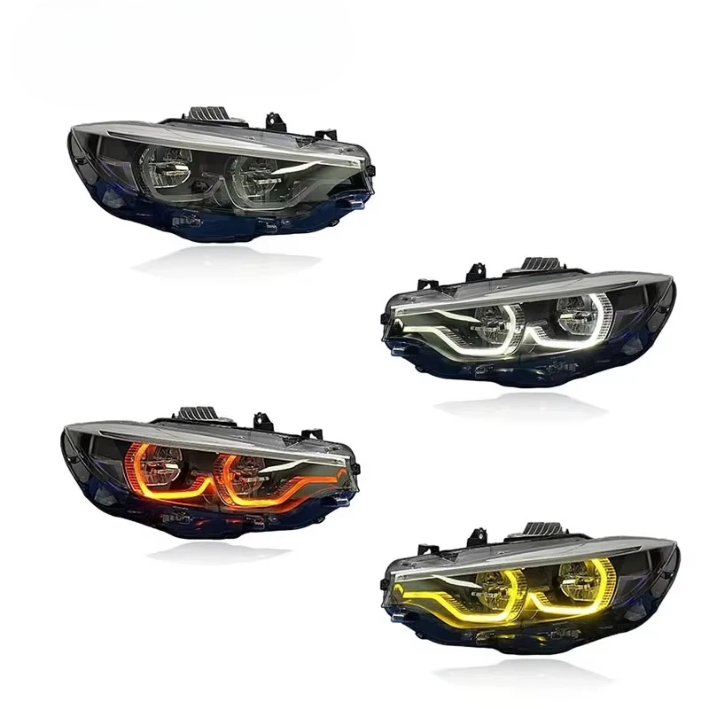 

Auto New Design Yellow White Red DRL Ikon Style LED Headlight for F32 F33 F36 F80 F82 M3 M4 Lci Front Lights Head Lamp