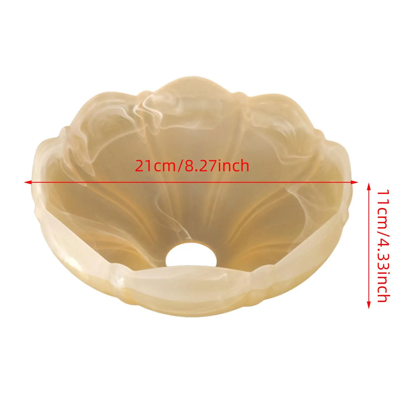 Glass Lampshade, Flower Lamp Shade Pendant Light Lamp Shade Decorative Lamp Cover for Restaurant